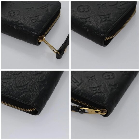LOUIS VUITTON Monogram Empreinte Zippy Wallet Black M61864 LV Auth BD532 - Picture 15 of 16